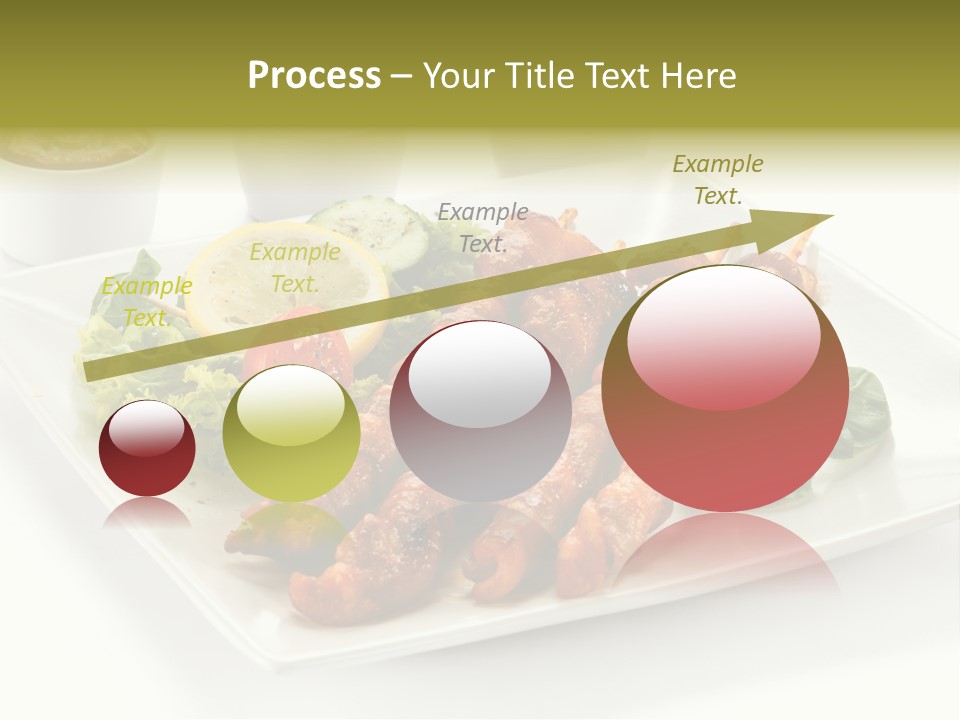 White Meat Chicken Vegetable PowerPoint Template