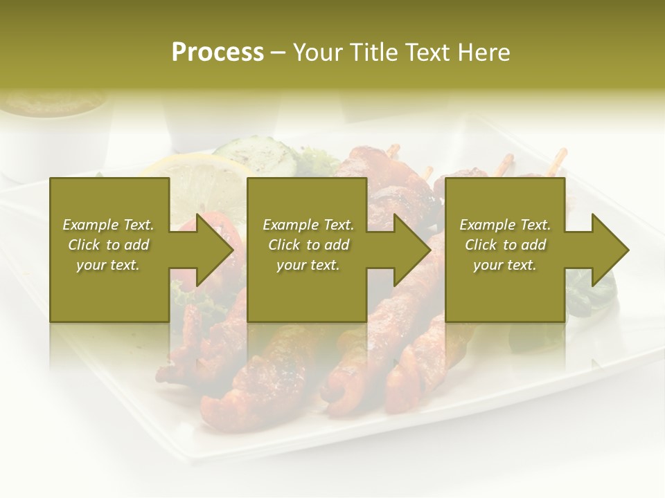 White Meat Chicken Vegetable PowerPoint Template