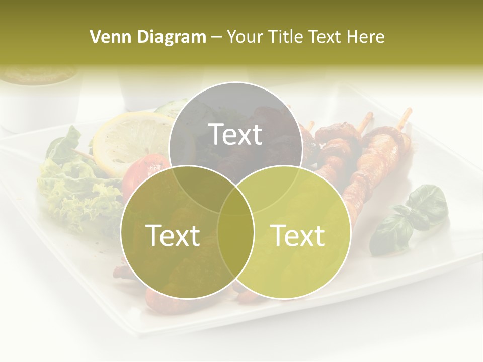 White Meat Chicken Vegetable PowerPoint Template
