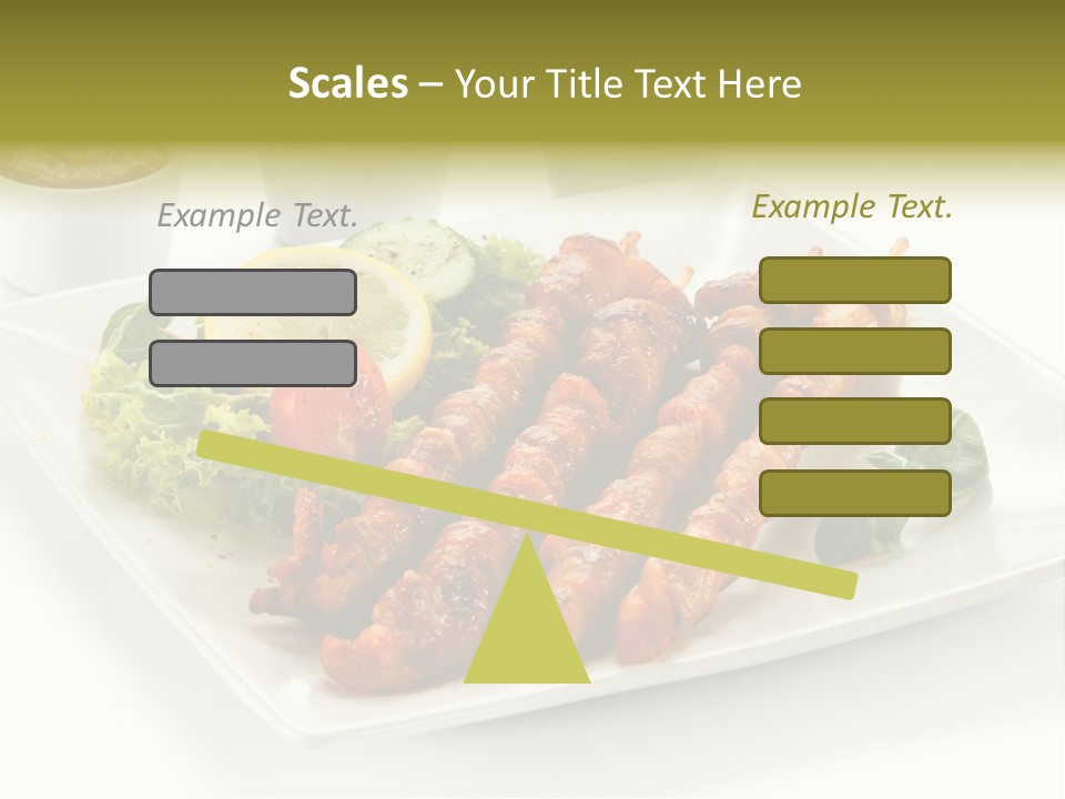 White Meat Chicken Vegetable PowerPoint Template