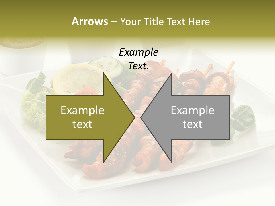 White Meat Chicken Vegetable PowerPoint Template