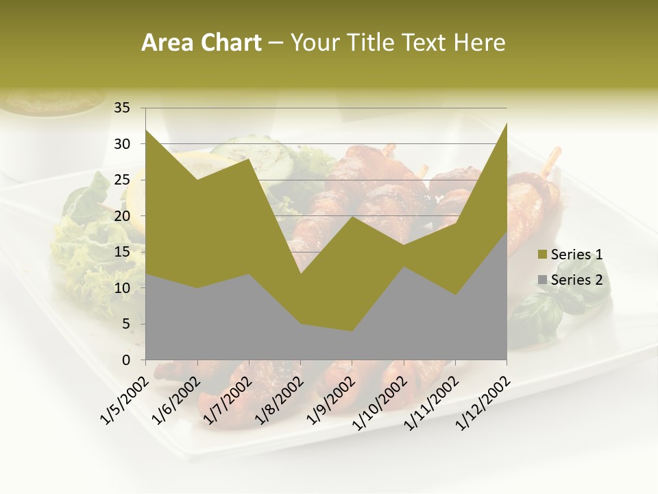 White Meat Chicken Vegetable PowerPoint Template