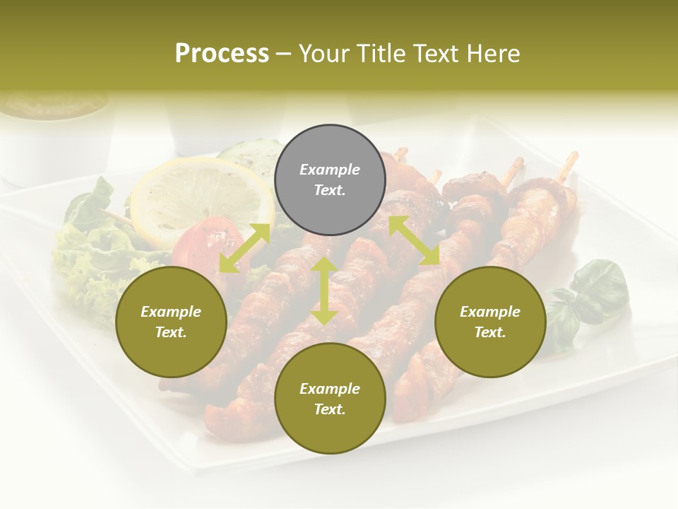 White Meat Chicken Vegetable PowerPoint Template