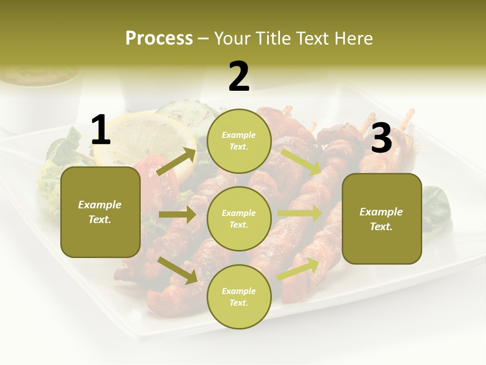 White Meat Chicken Vegetable PowerPoint Template