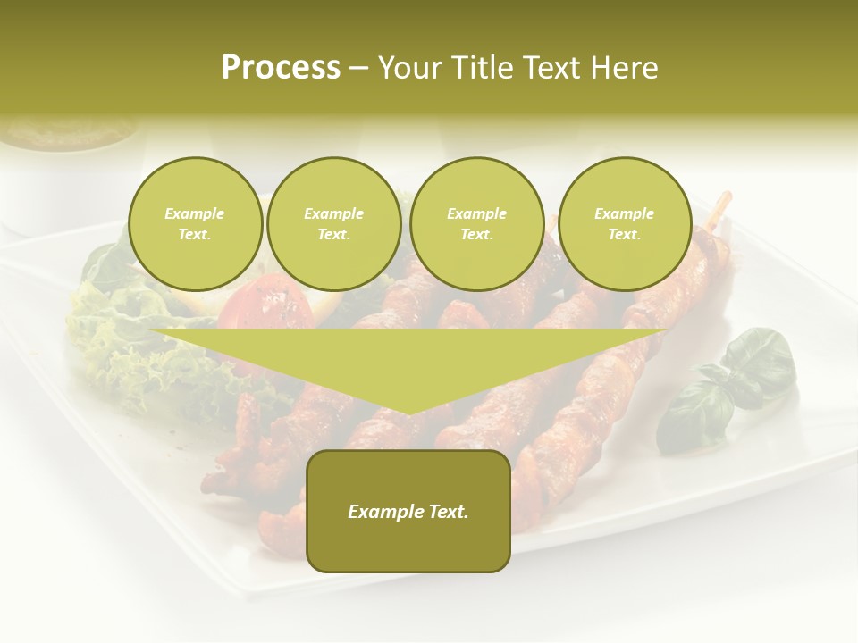 White Meat Chicken Vegetable PowerPoint Template