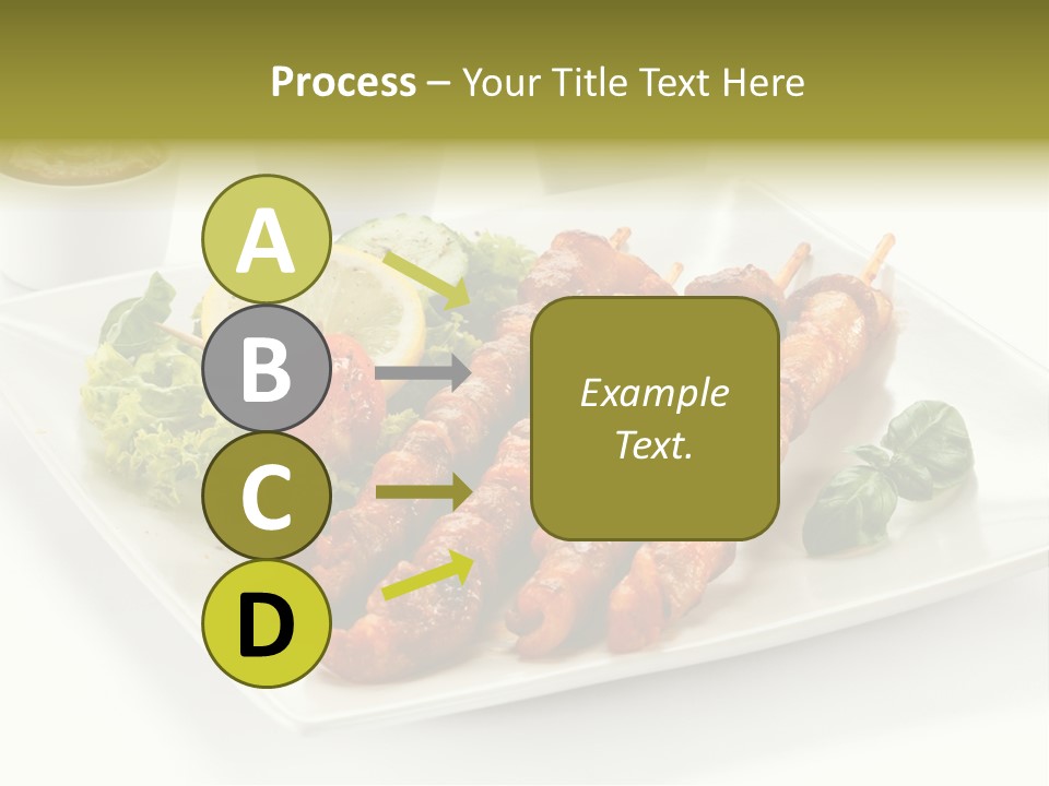 White Meat Chicken Vegetable PowerPoint Template