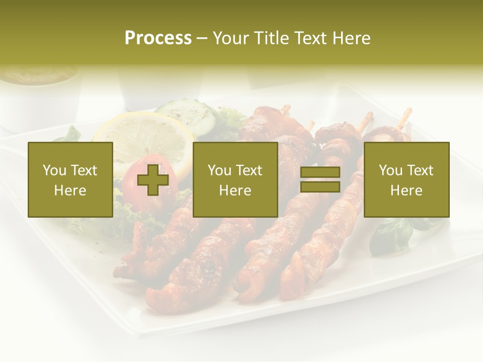 White Meat Chicken Vegetable PowerPoint Template