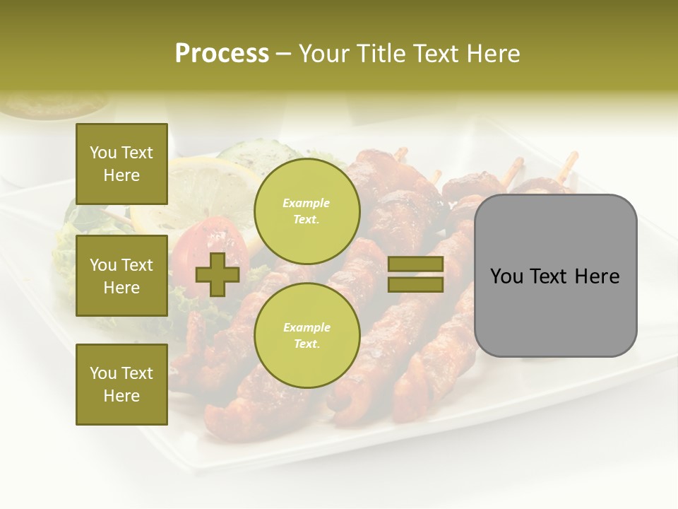 White Meat Chicken Vegetable PowerPoint Template