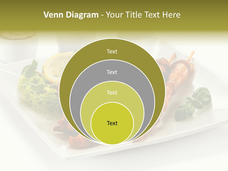 White Meat Chicken Vegetable PowerPoint Template