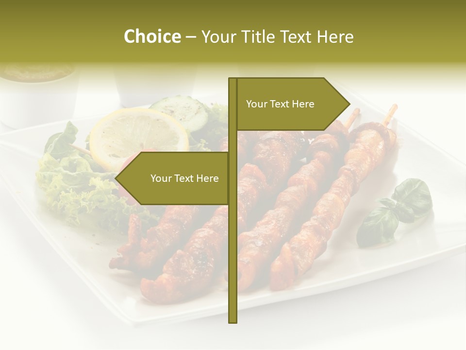 White Meat Chicken Vegetable PowerPoint Template