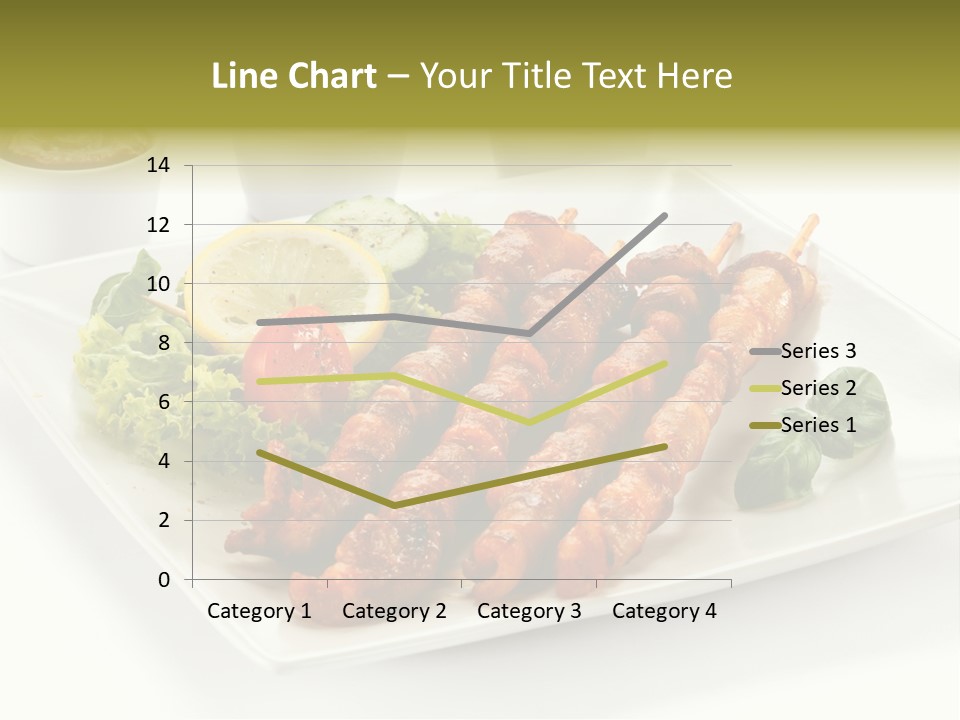 White Meat Chicken Vegetable PowerPoint Template