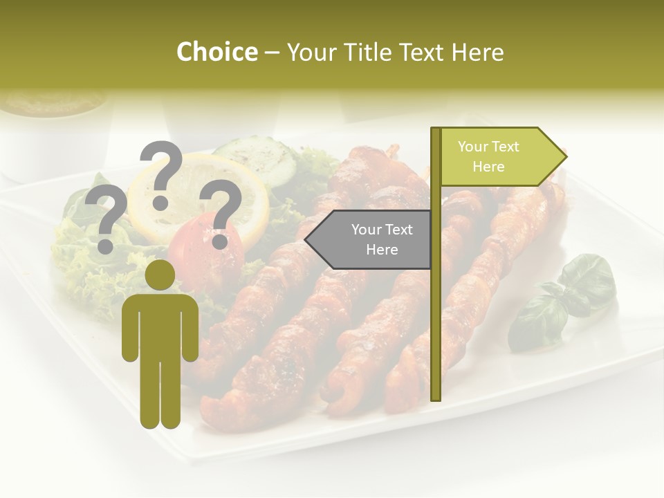 White Meat Chicken Vegetable PowerPoint Template