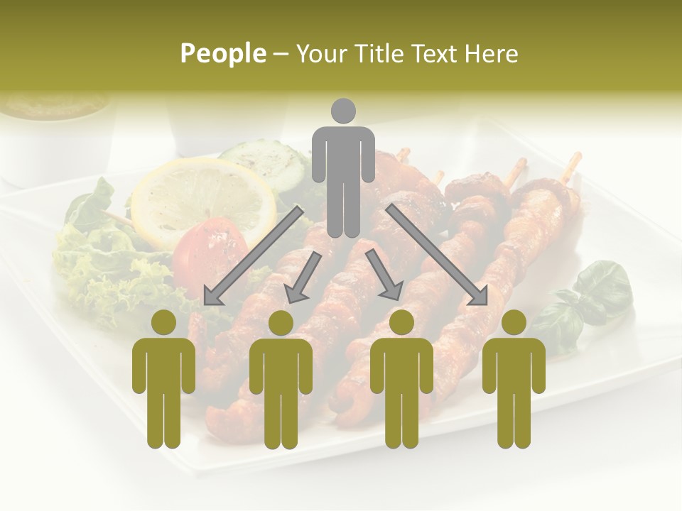 White Meat Chicken Vegetable PowerPoint Template