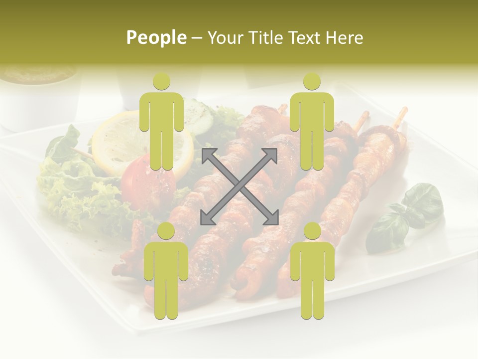 White Meat Chicken Vegetable PowerPoint Template