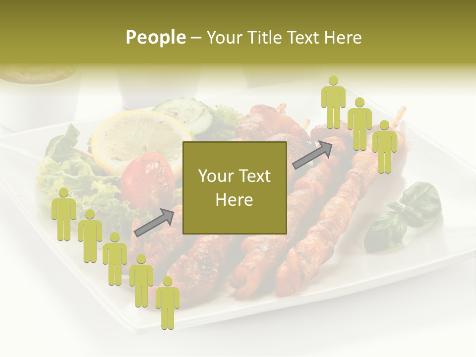 White Meat Chicken Vegetable PowerPoint Template