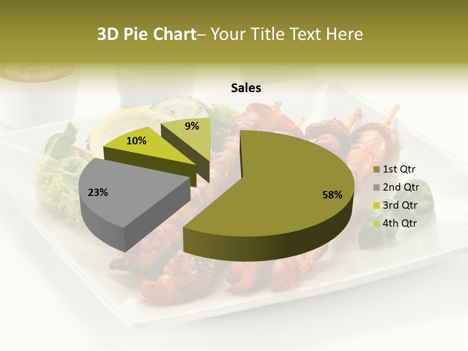 White Meat Chicken Vegetable PowerPoint Template