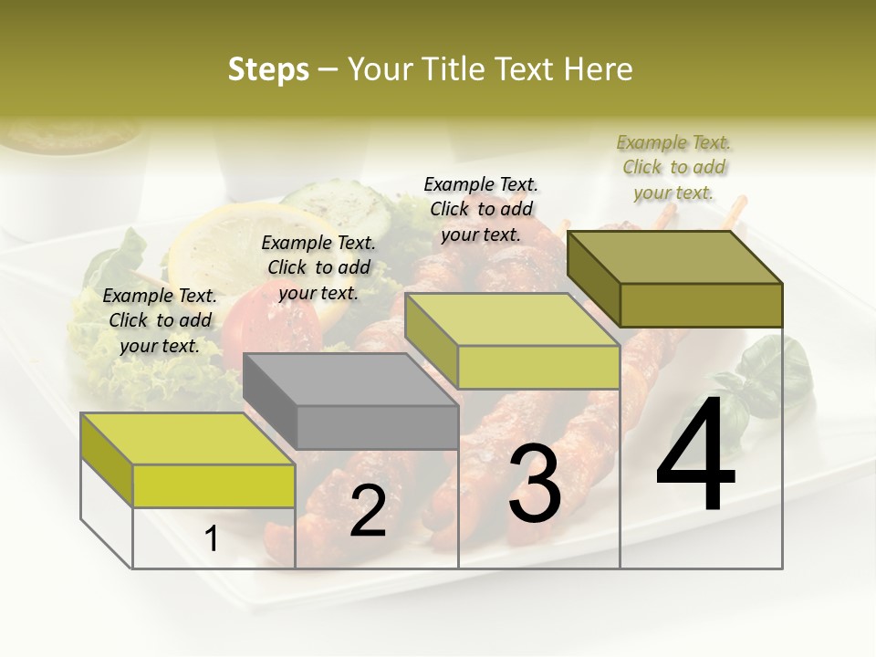 White Meat Chicken Vegetable PowerPoint Template