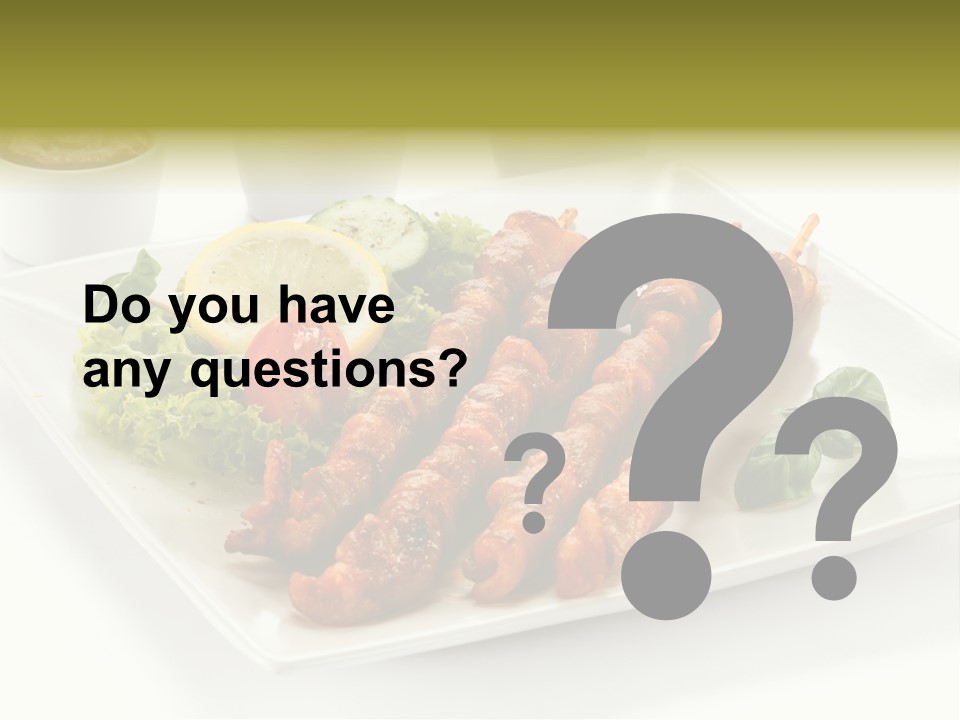 White Meat Chicken Vegetable PowerPoint Template