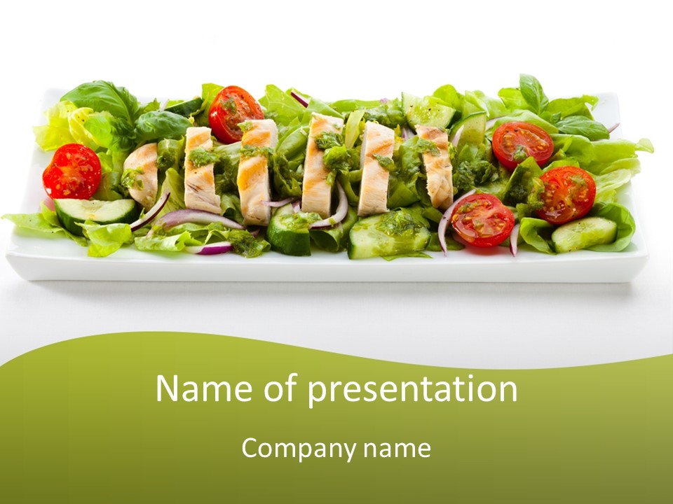 White White Meat Cucumber PowerPoint Template