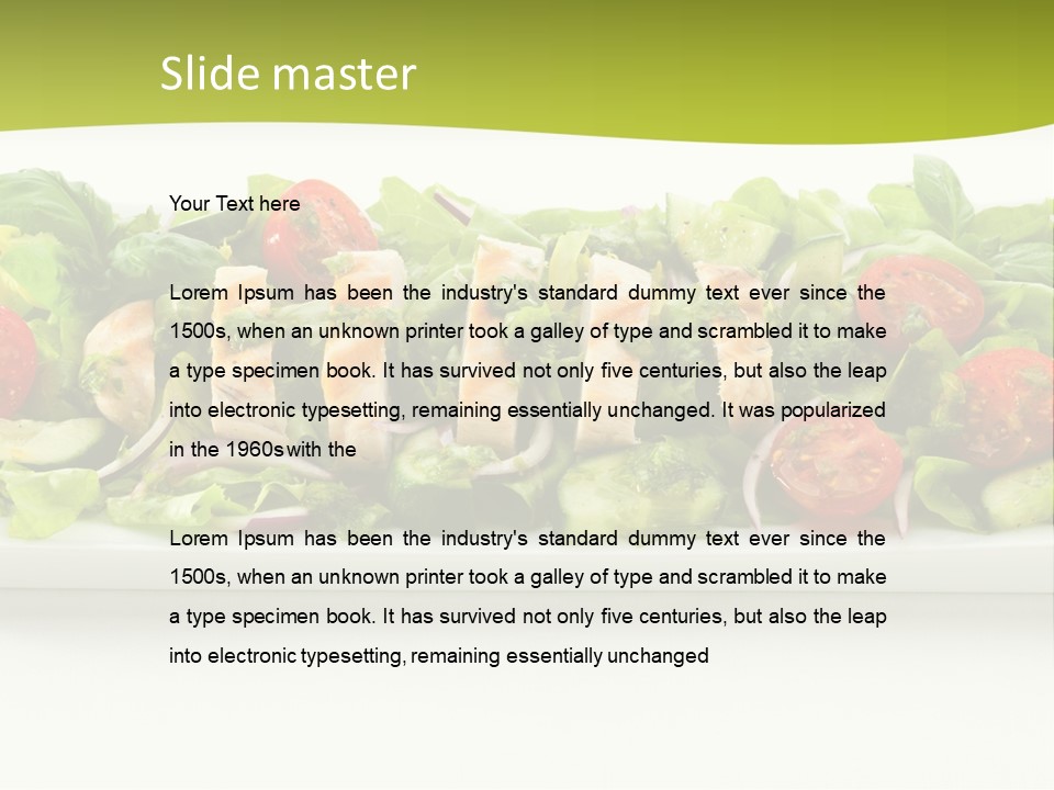 White White Meat Cucumber PowerPoint Template