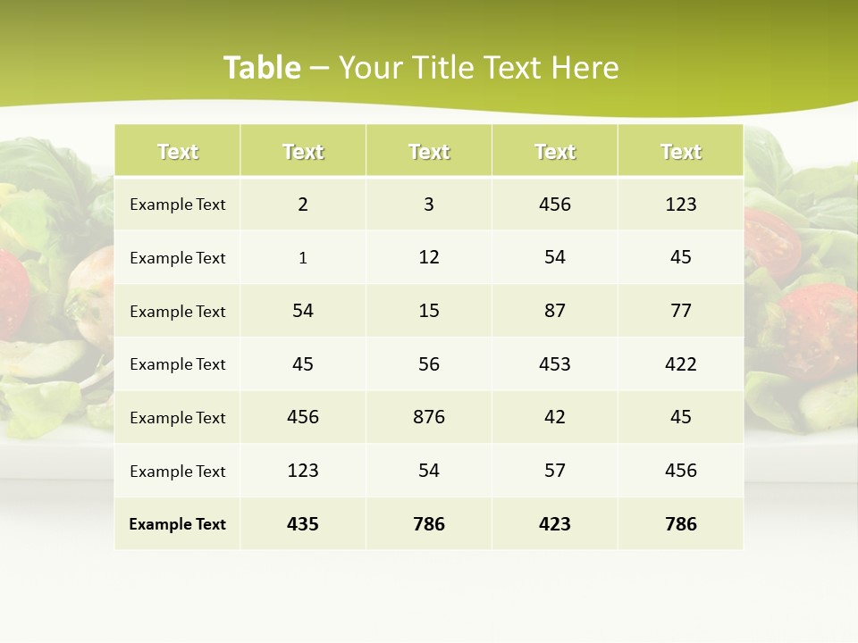 White White Meat Cucumber PowerPoint Template