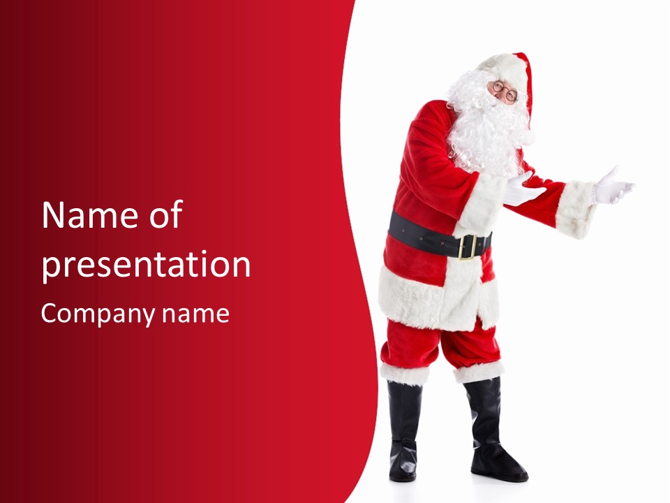 Man December Looking PowerPoint Template