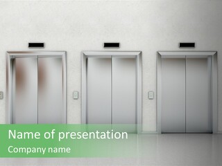 Metal Contemporary Office Building PowerPoint Template