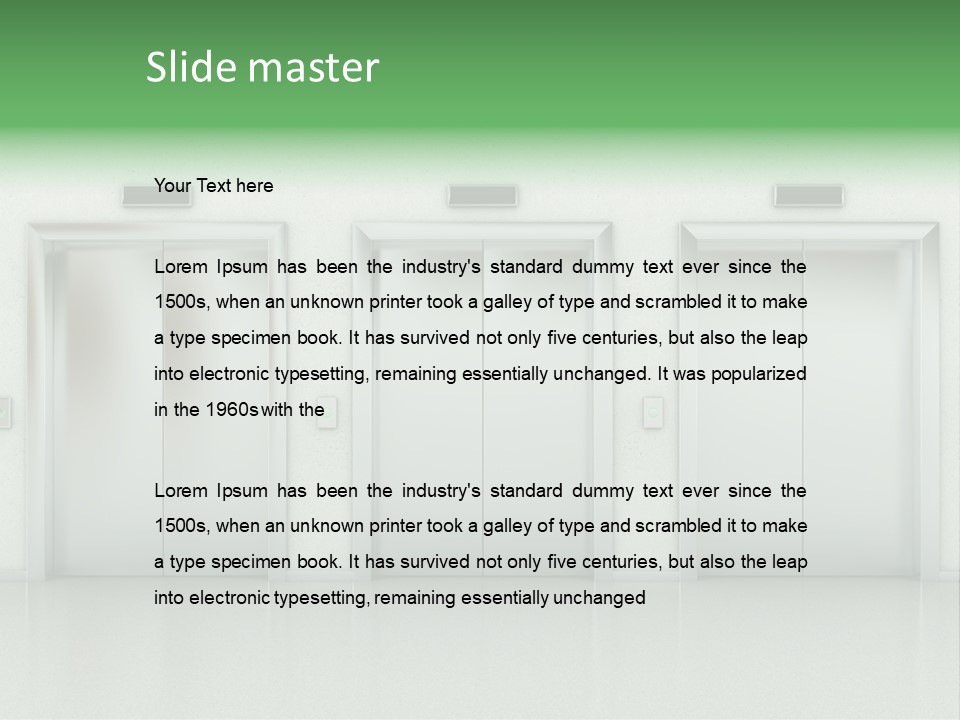 Metal Contemporary Office Building PowerPoint Template