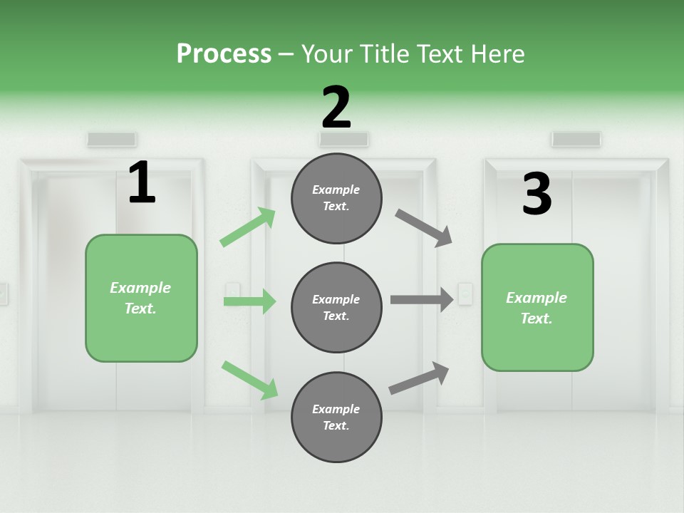 Metal Contemporary Office Building PowerPoint Template
