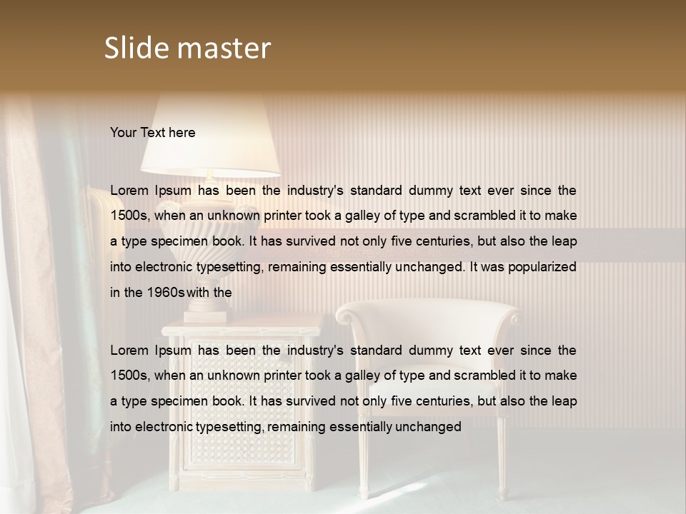 Armchair Space Home PowerPoint Template