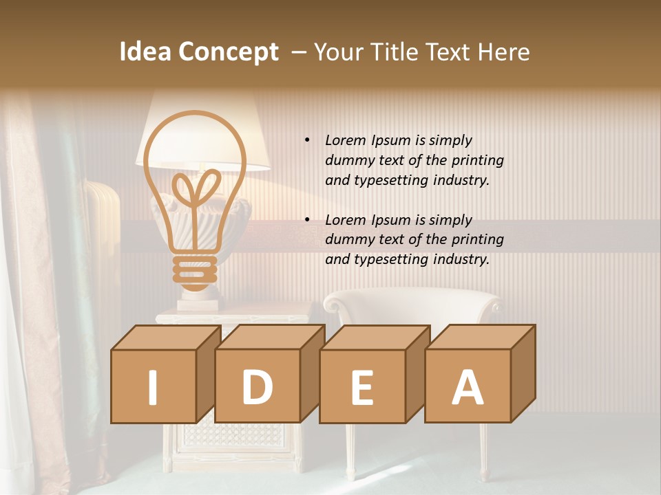 Armchair Space Home PowerPoint Template