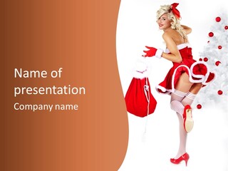 Star Gift Claus PowerPoint Template