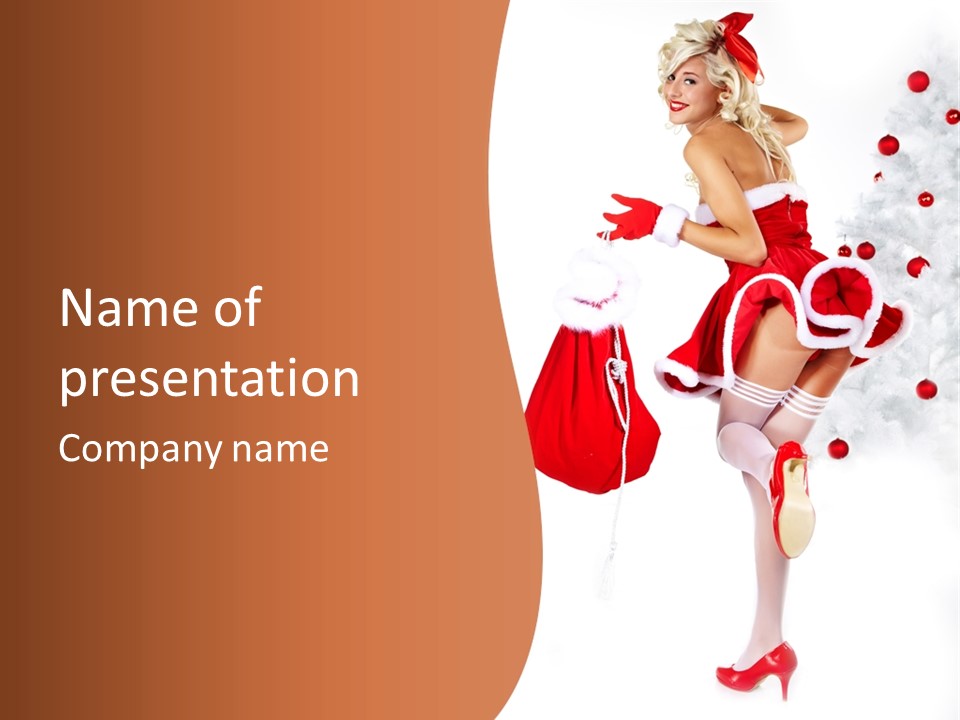 Star Gift Claus PowerPoint Template