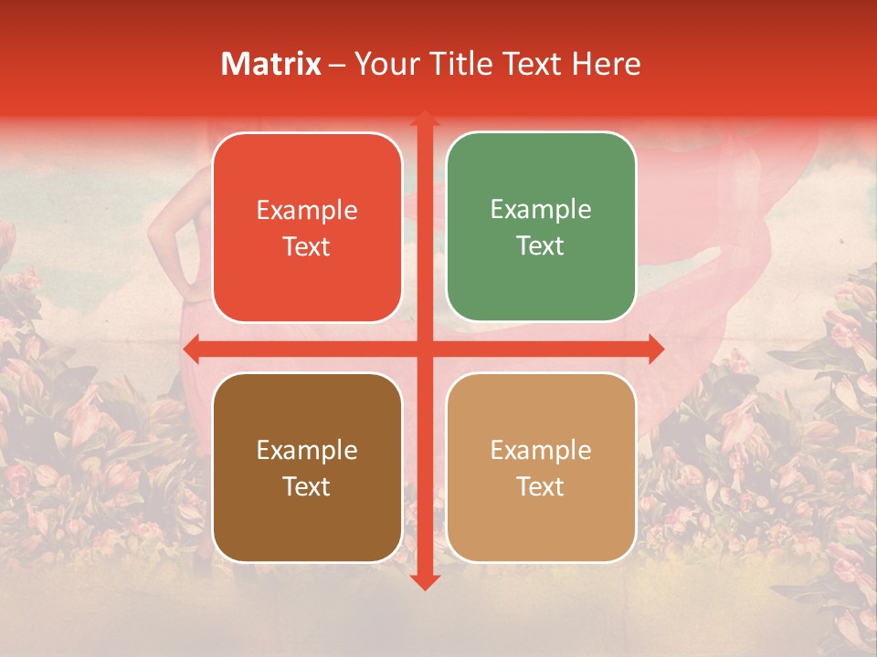 Woman Front Pink PowerPoint Template