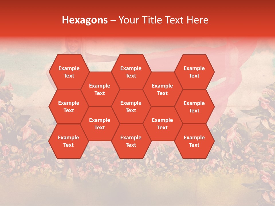 Woman Front Pink PowerPoint Template