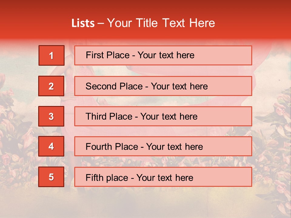 Woman Front Pink PowerPoint Template