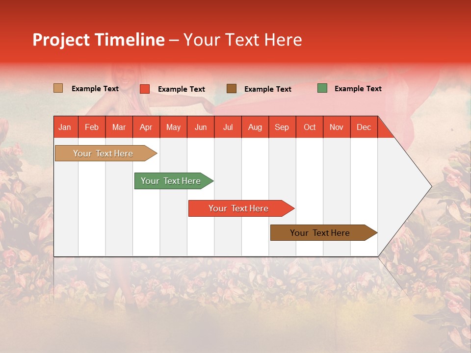 Woman Front Pink PowerPoint Template