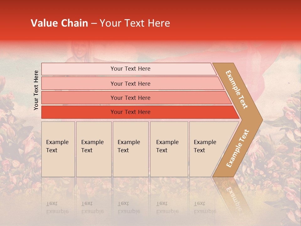 Woman Front Pink PowerPoint Template