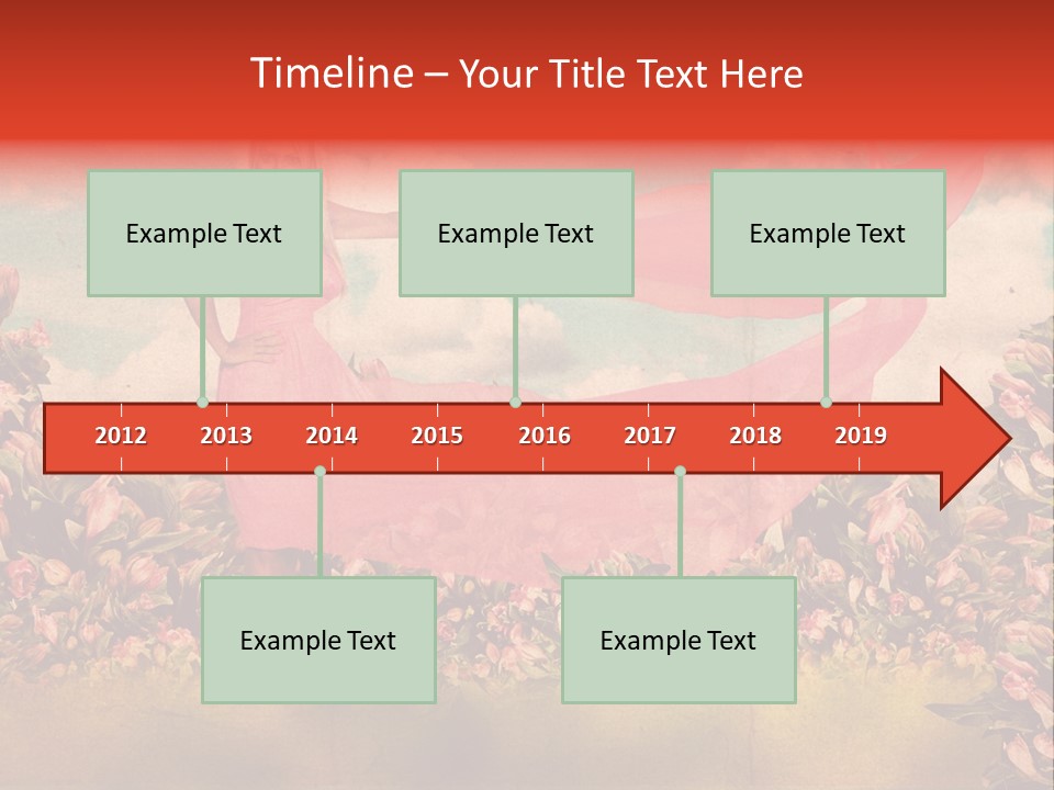 Woman Front Pink PowerPoint Template