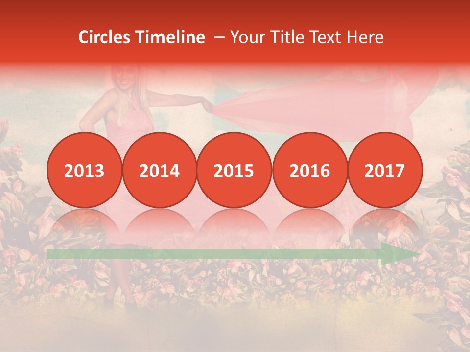 Woman Front Pink PowerPoint Template