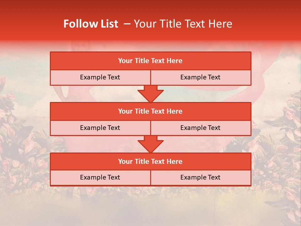 Woman Front Pink PowerPoint Template