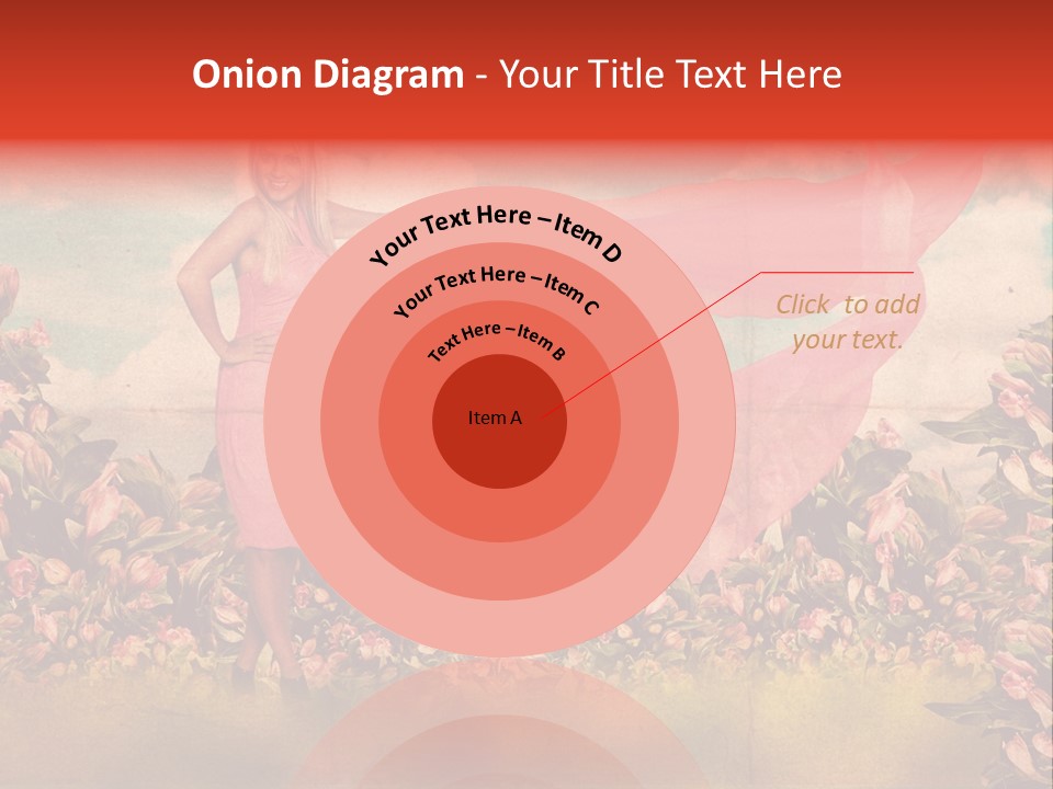 Woman Front Pink PowerPoint Template