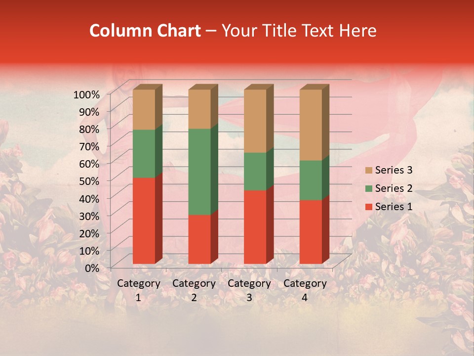 Woman Front Pink PowerPoint Template