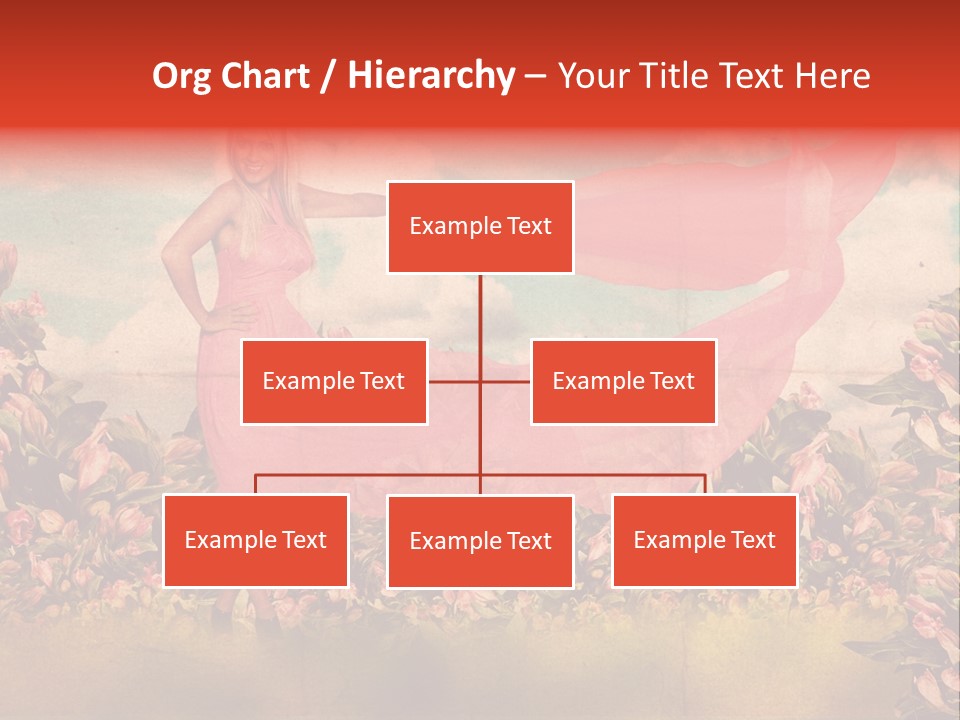 Woman Front Pink PowerPoint Template