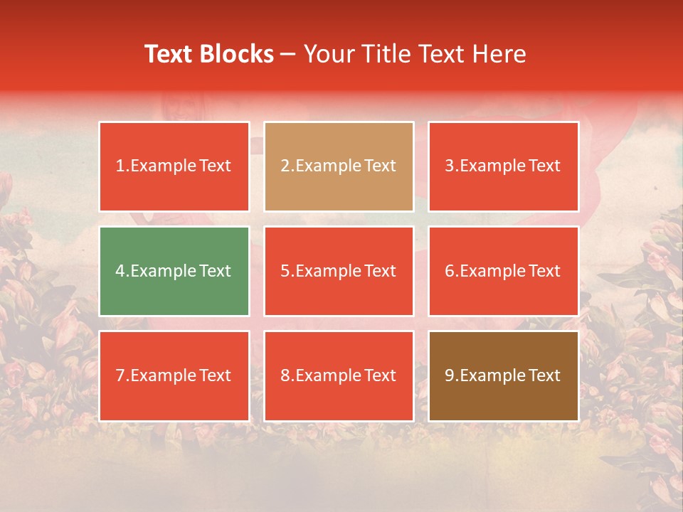 Woman Front Pink PowerPoint Template