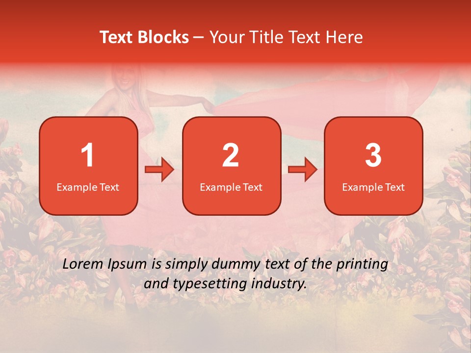 Woman Front Pink PowerPoint Template