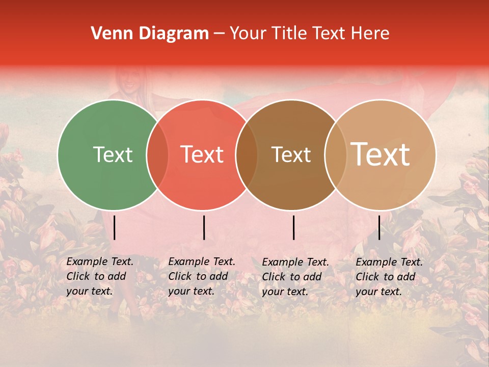 Woman Front Pink PowerPoint Template