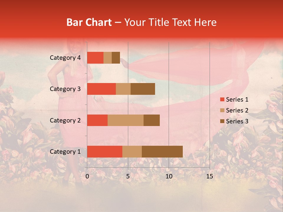 Woman Front Pink PowerPoint Template