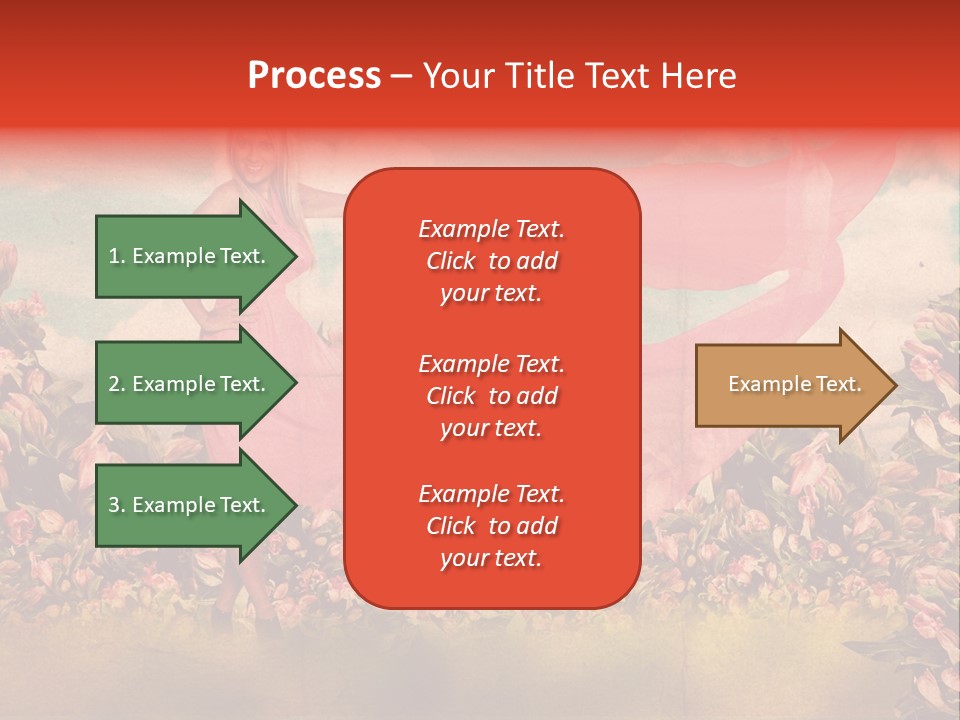 Woman Front Pink PowerPoint Template