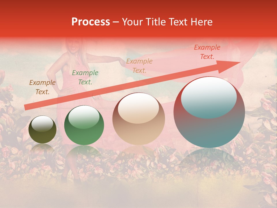 Woman Front Pink PowerPoint Template